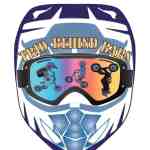 Trio Behind Bars Logo - two young boys and a girl performing tricks on their bikes.