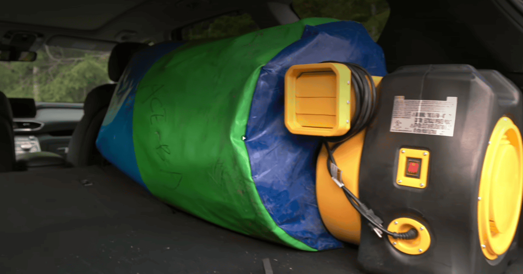 Airbag equipment like the air pump inside the pickup